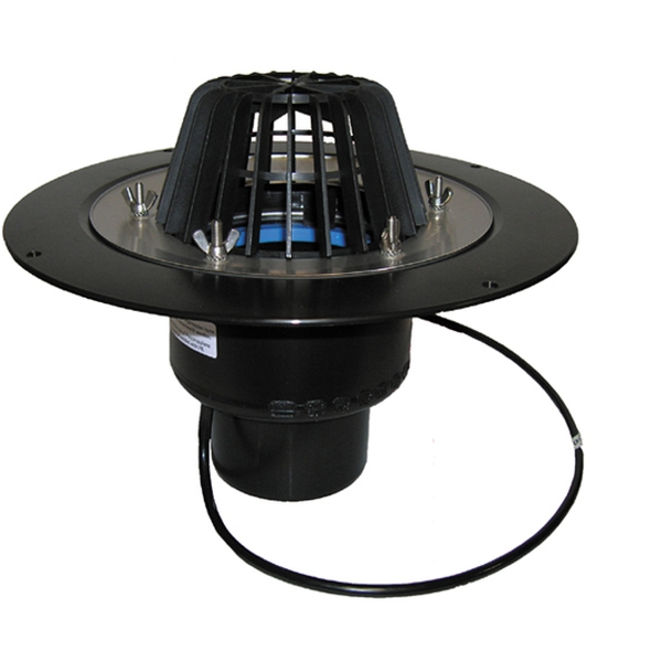 HL62.1/2 Воронка для неэксплуатируемой кровли с верт. выпуском, фланцем и электрообогревом DN125